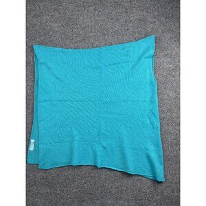 Go Lightly Cashmere Poncho Womens One Size Teal Knit Asymmetrical Wrap Shawl